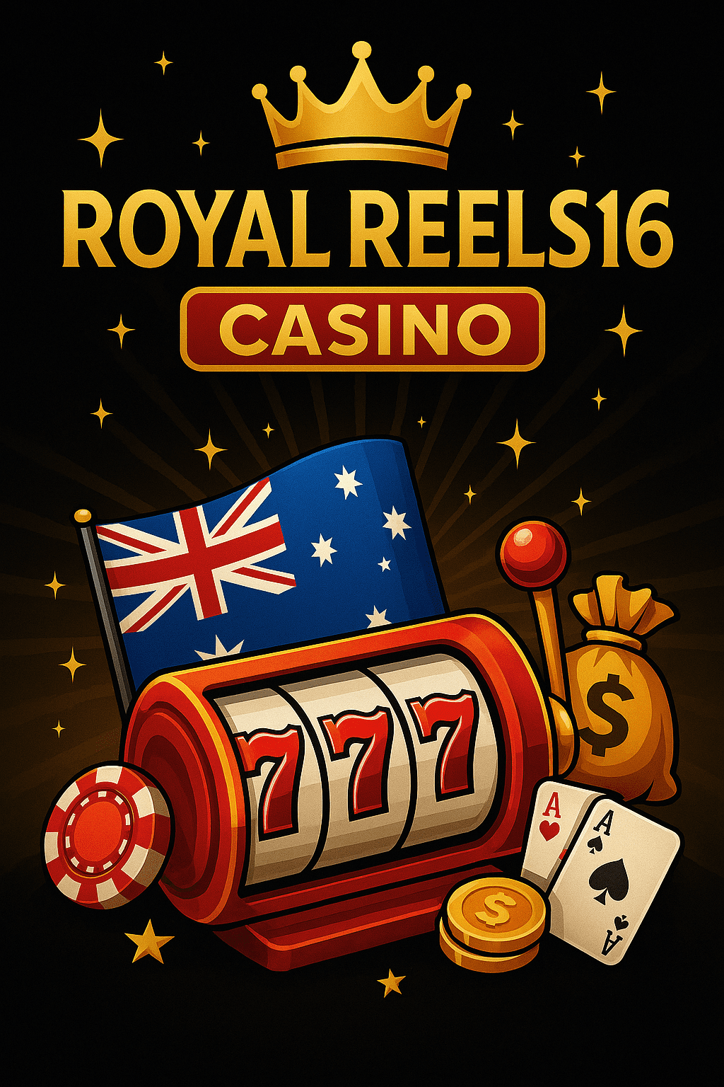 RoyalReels16BannerImage Shield with checklist, magnifying glass, and padlock in gold on black signify security themes.